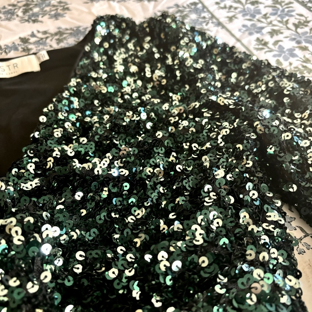 Nix Sequin Wrap Front Top - image 3